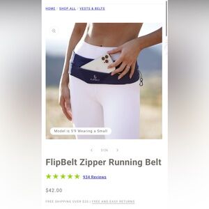 XS Black - FlipBelt Zipper Running Belt, Waist Pack for Fitness and Running